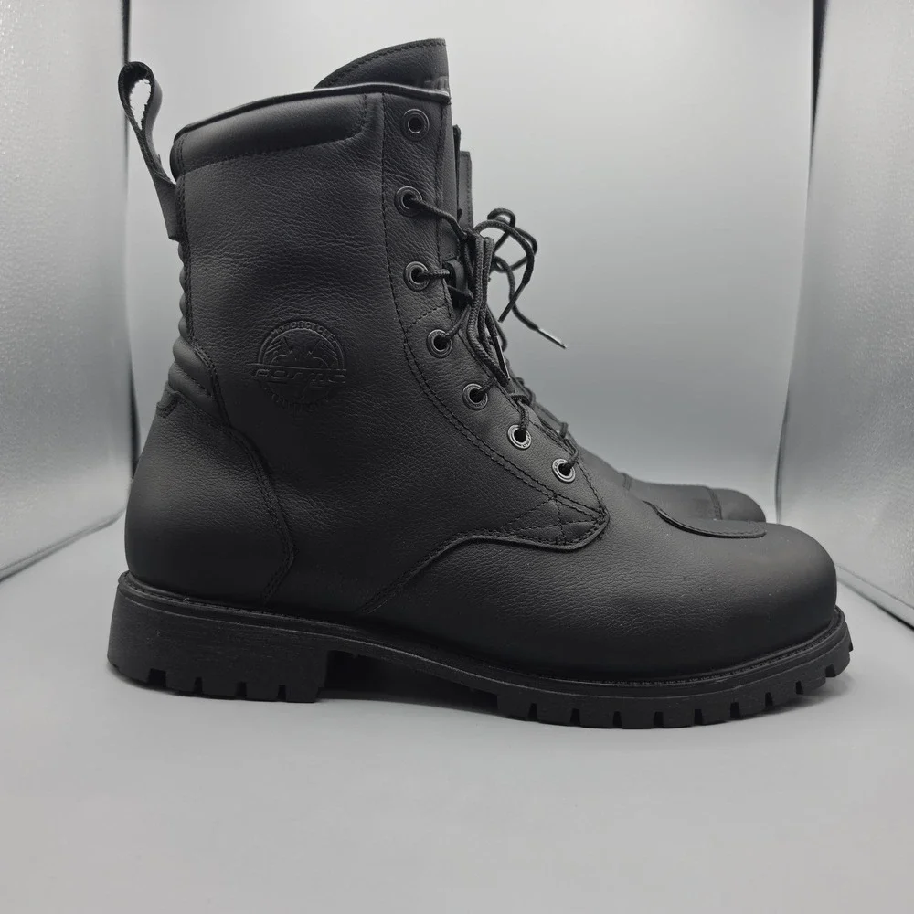 Forma Legacy Dry Motorcycle Boots Mens 47 Black Leather Waterproof Combat Zipper